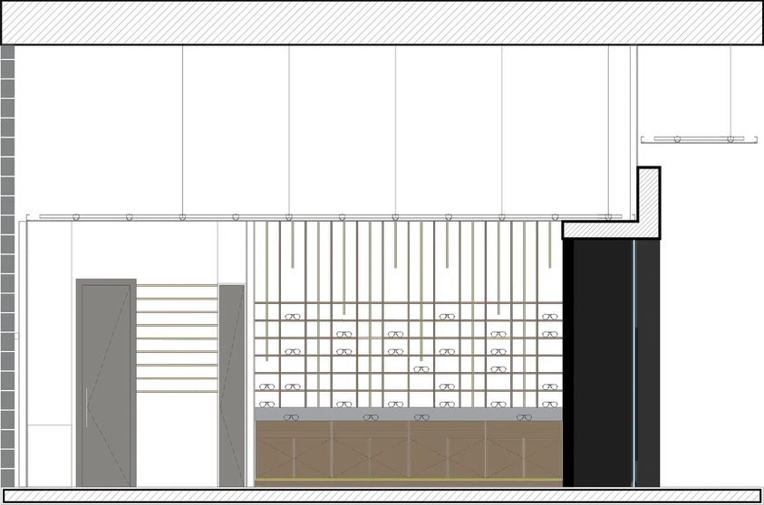 Lenteojitos — corte arquitectónico en color