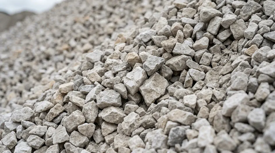 Limestone crushed aggregate
