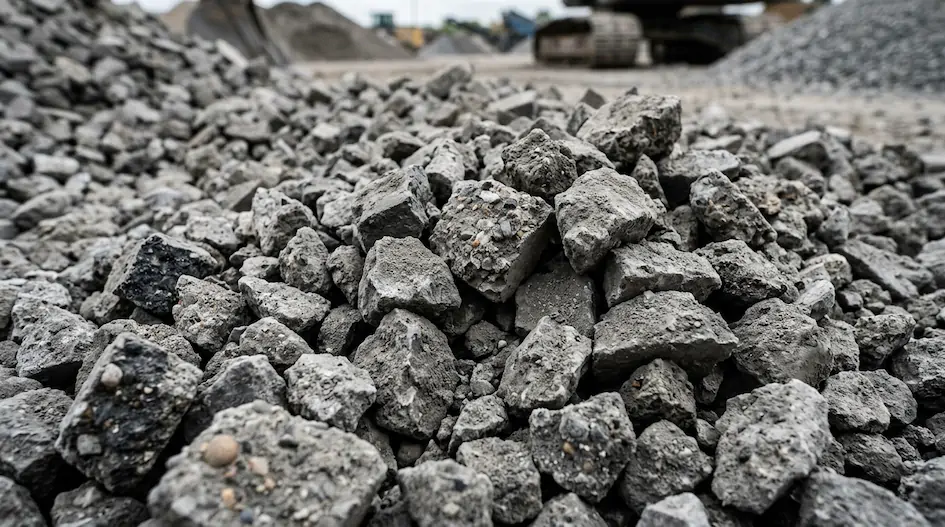 Crushed concrete recycled aggregate
