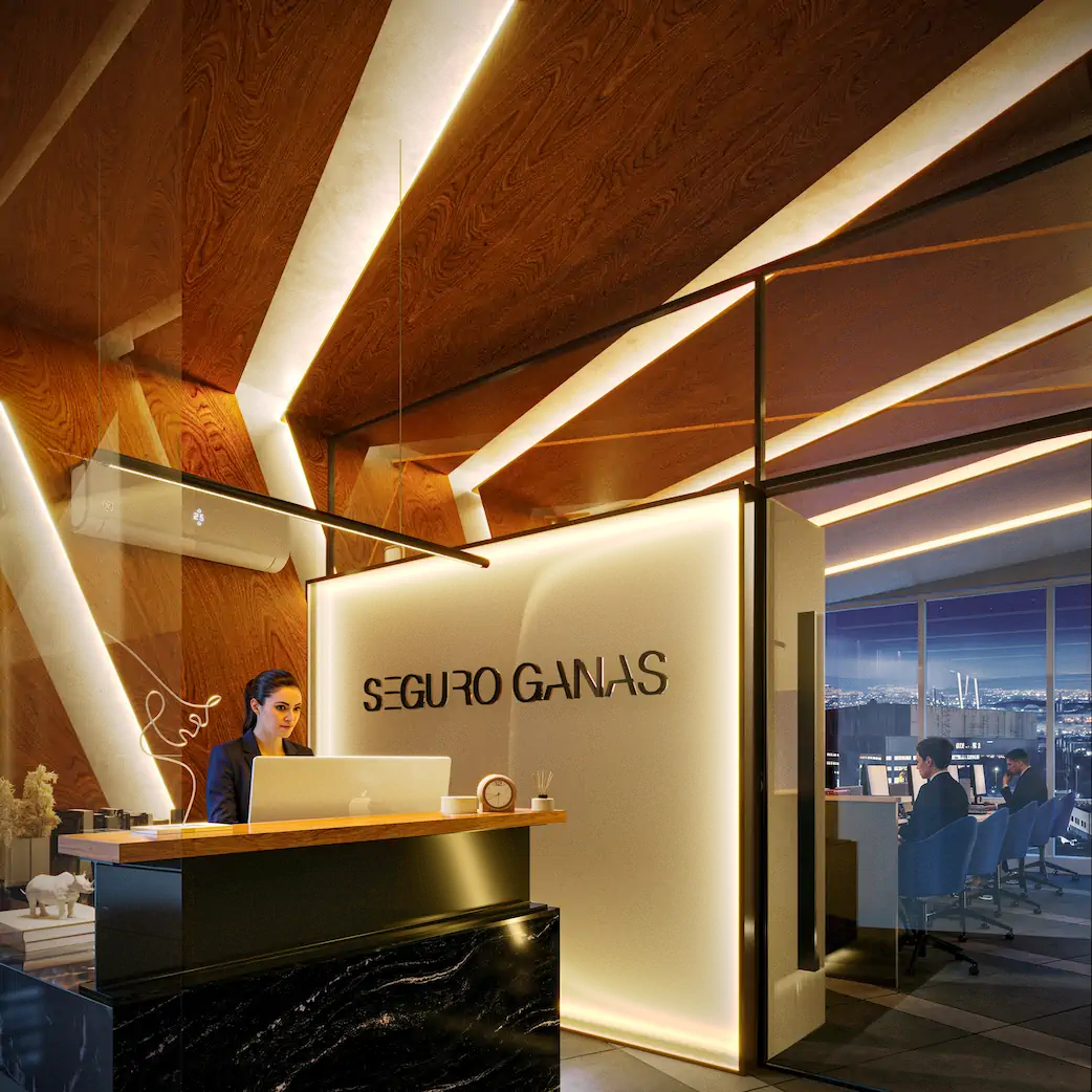 Seguro Ganas — render recepción