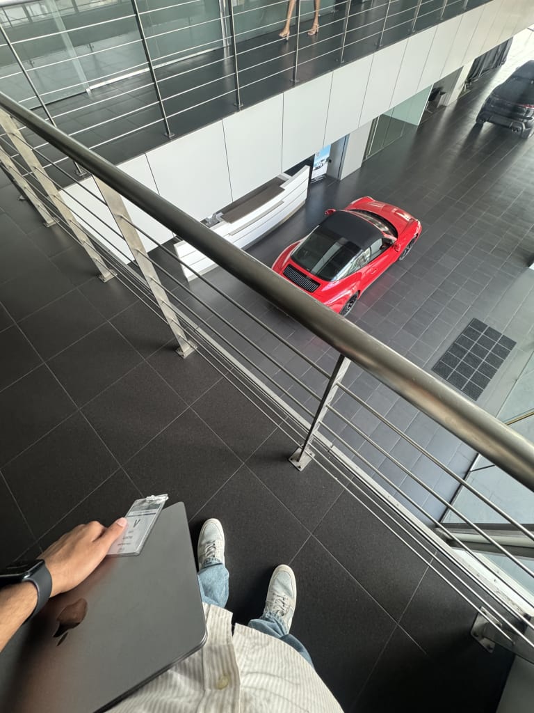 A different perspective at Porsche Centre Sri Lanka.