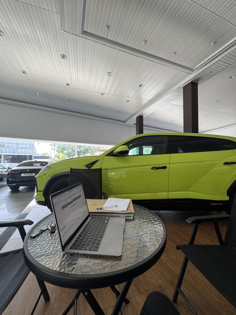 A meeting at Finest Motor Trading