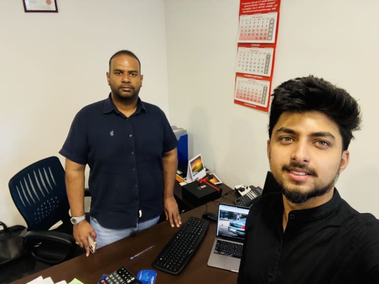 With Mr. Joel at Benson Motors