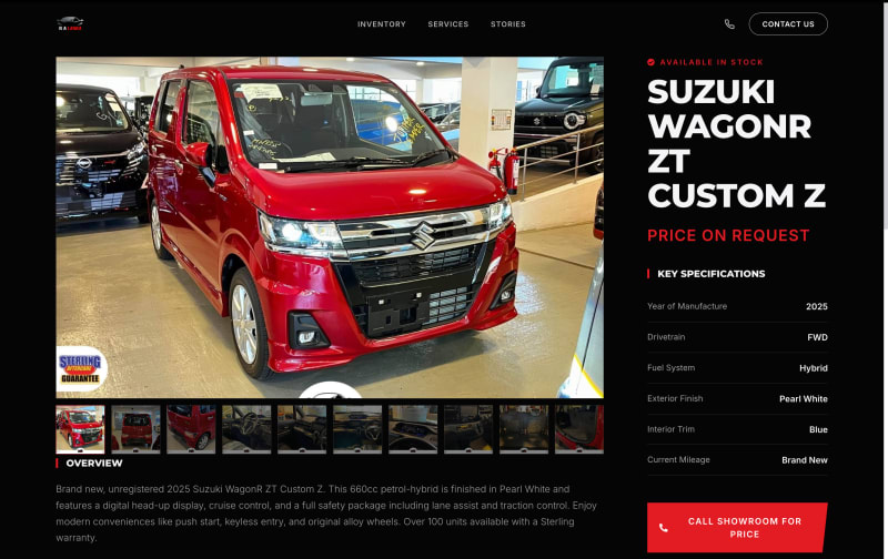 RA Lanka Motors interface 5