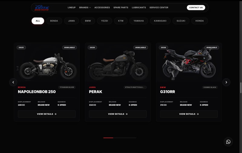 Exotic Bike Auto interface 1