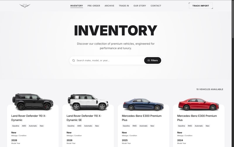 RMA Car Sale interface 6