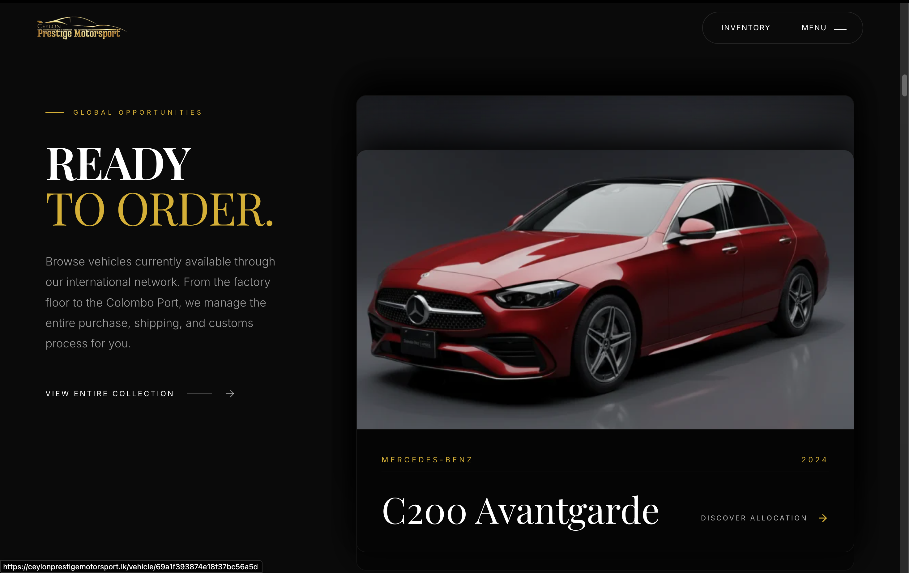 Ceylon Prestige Motorsport interface 3