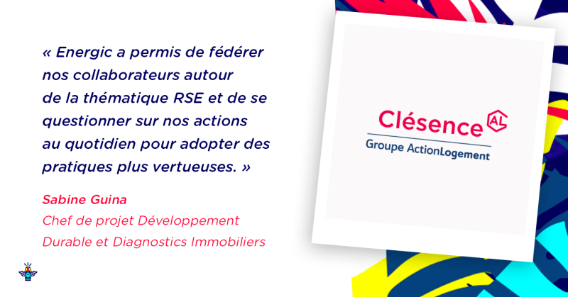 Clésence sensibilise et fédère l'ensemble de ses salariés autour de l’environnement avec Energic ! Clésence sensibilise et fédère l'ensemble de ses salariés autour de l’environnement avec Energic !