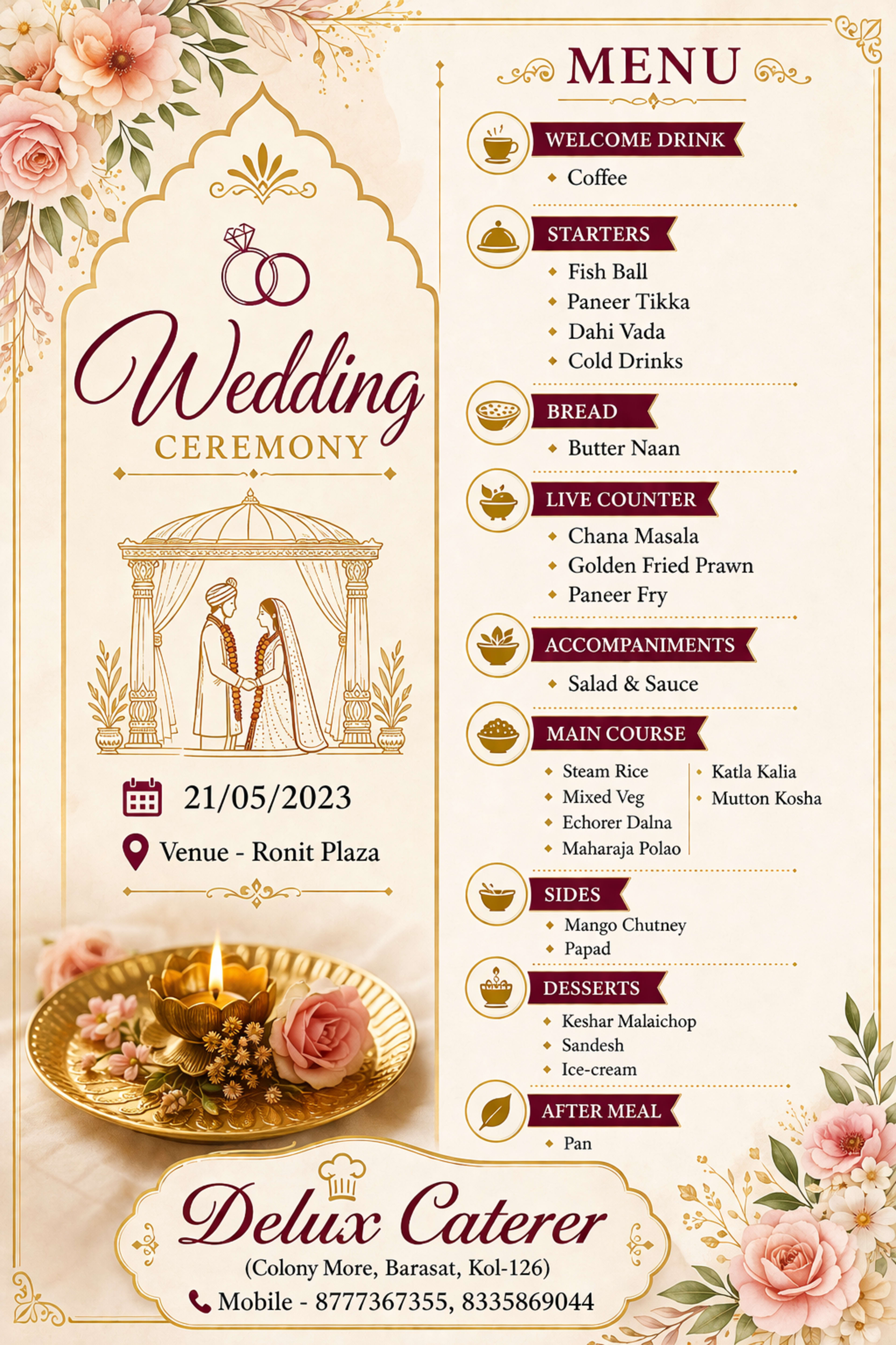 Wedding menu card 10