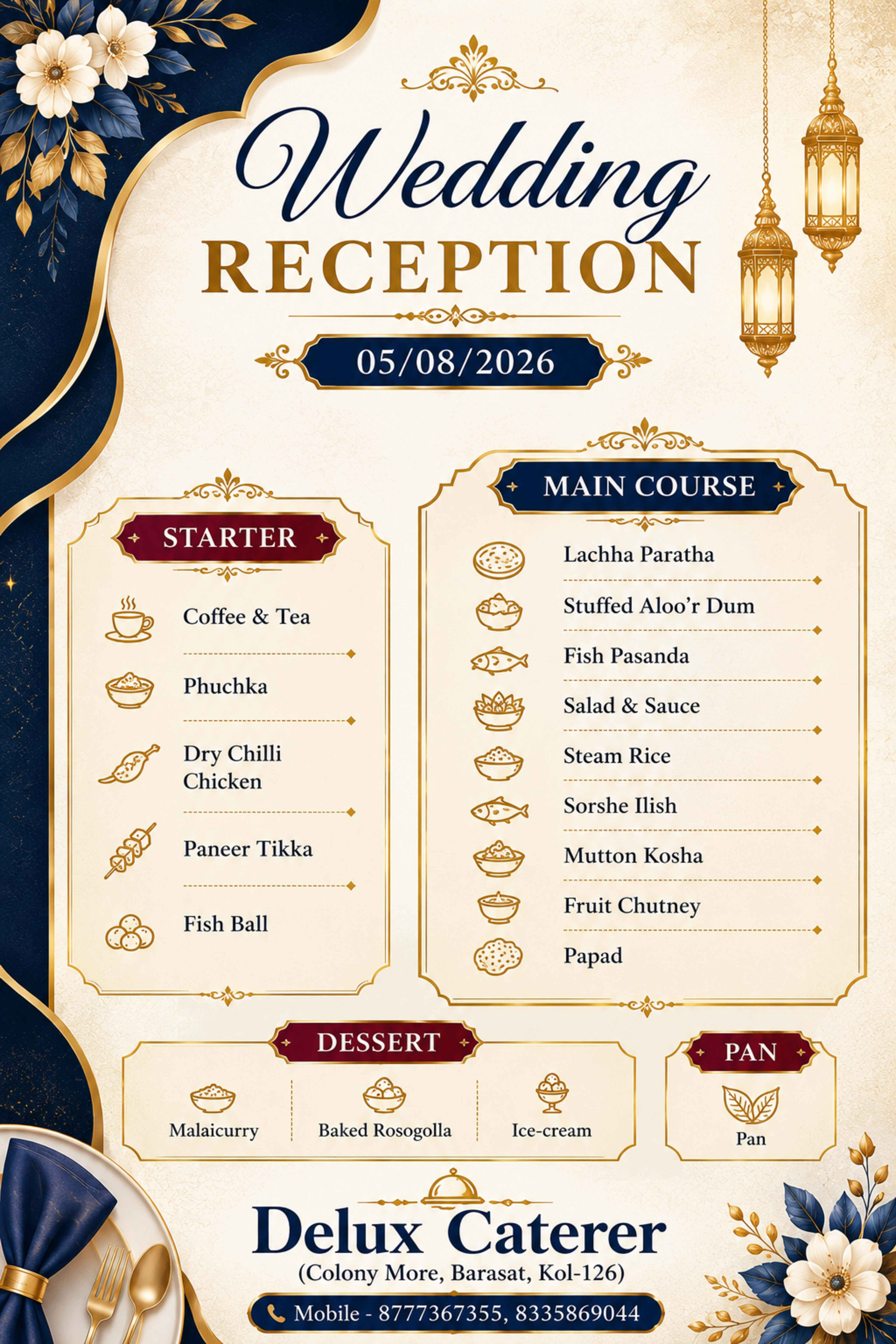 Wedding menu card 36