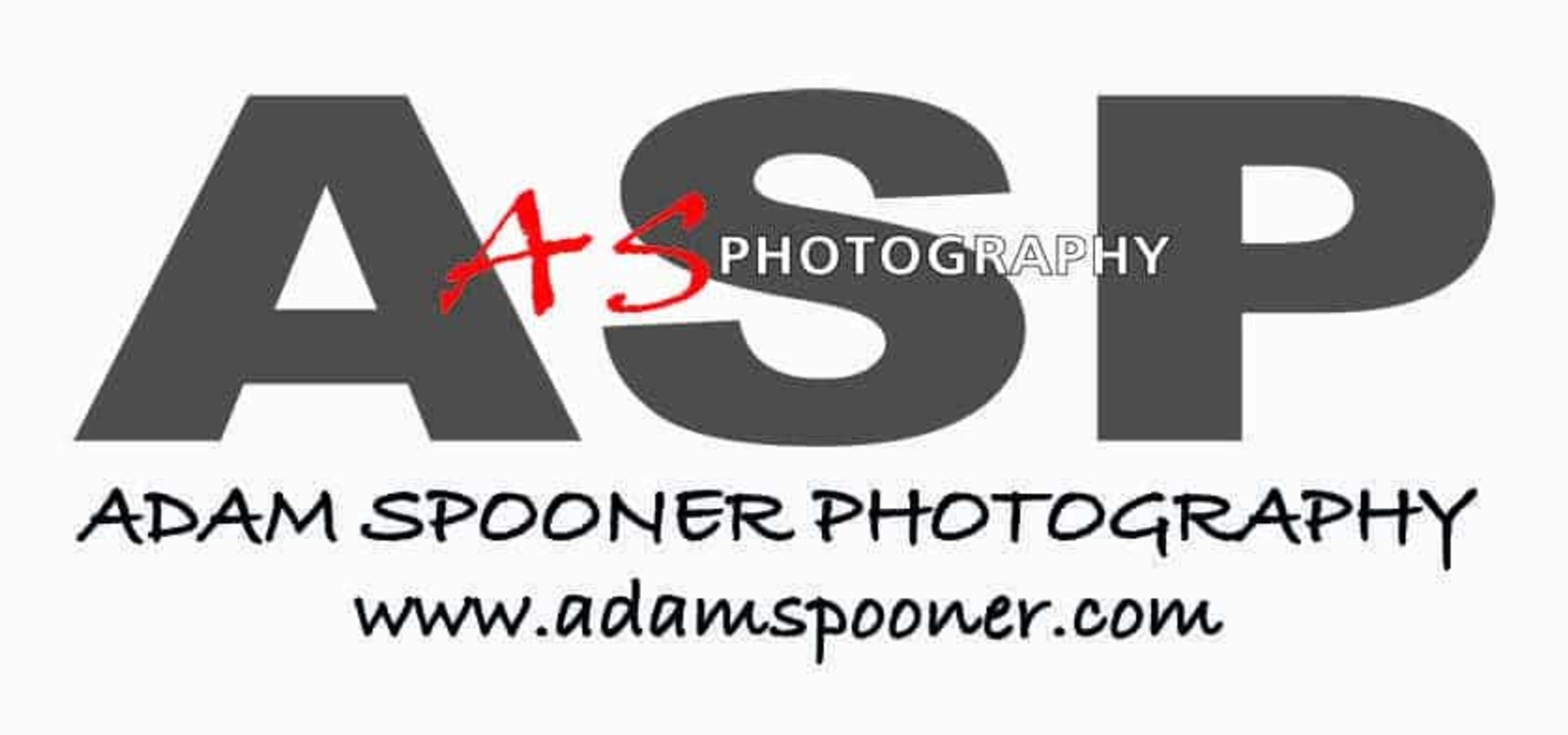 Logo for a wedding photography business featuring bold ASP initials and website address