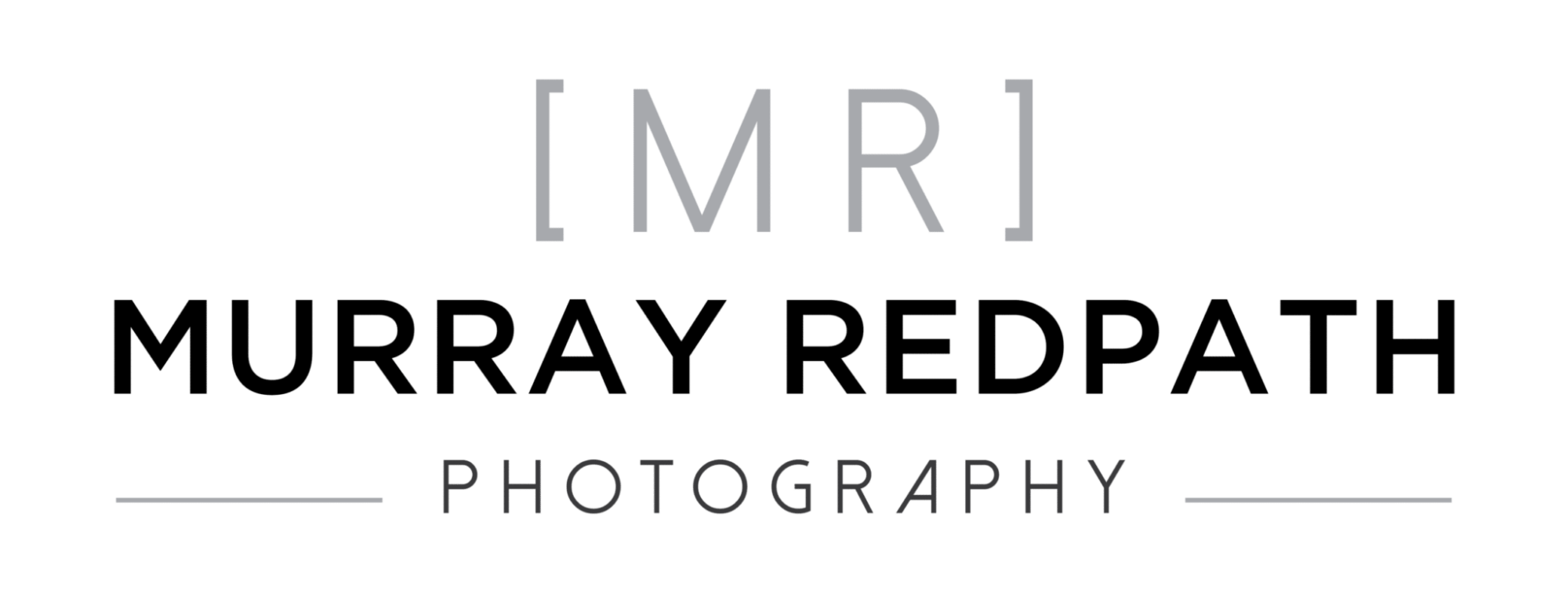 Logo for Murray Redpath Photography with minimalist text and bracketed MR initials.
