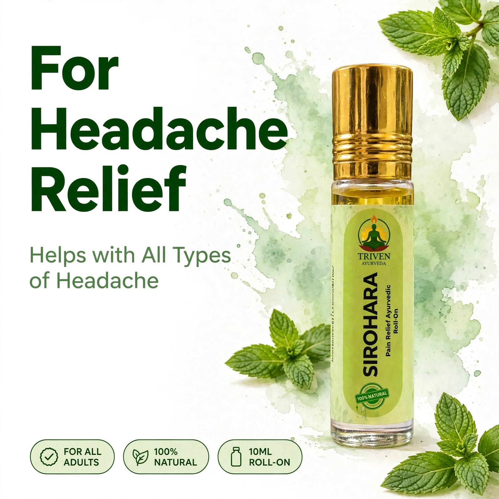 Sirohara Ayurvedic Pain Relief Roll-On – 10 ml