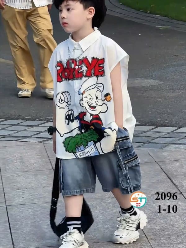 Popeye Oversized Shirt & Cargo Shorts