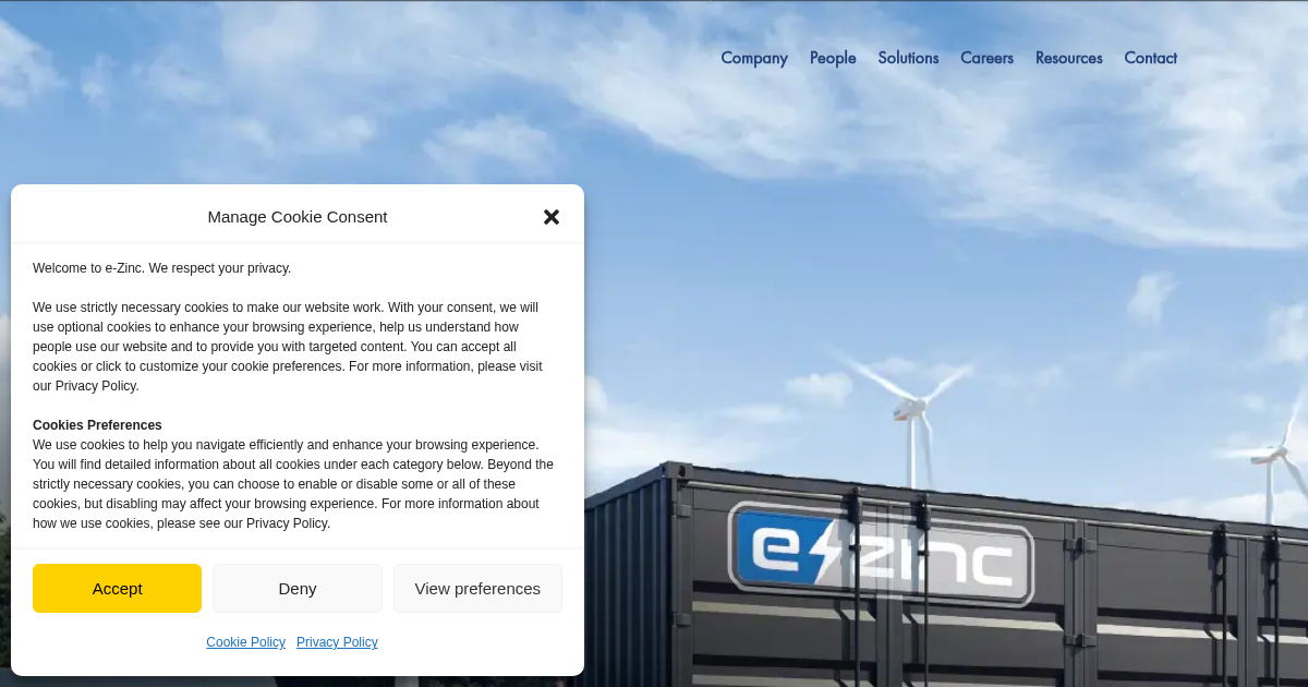 E-zinc logo