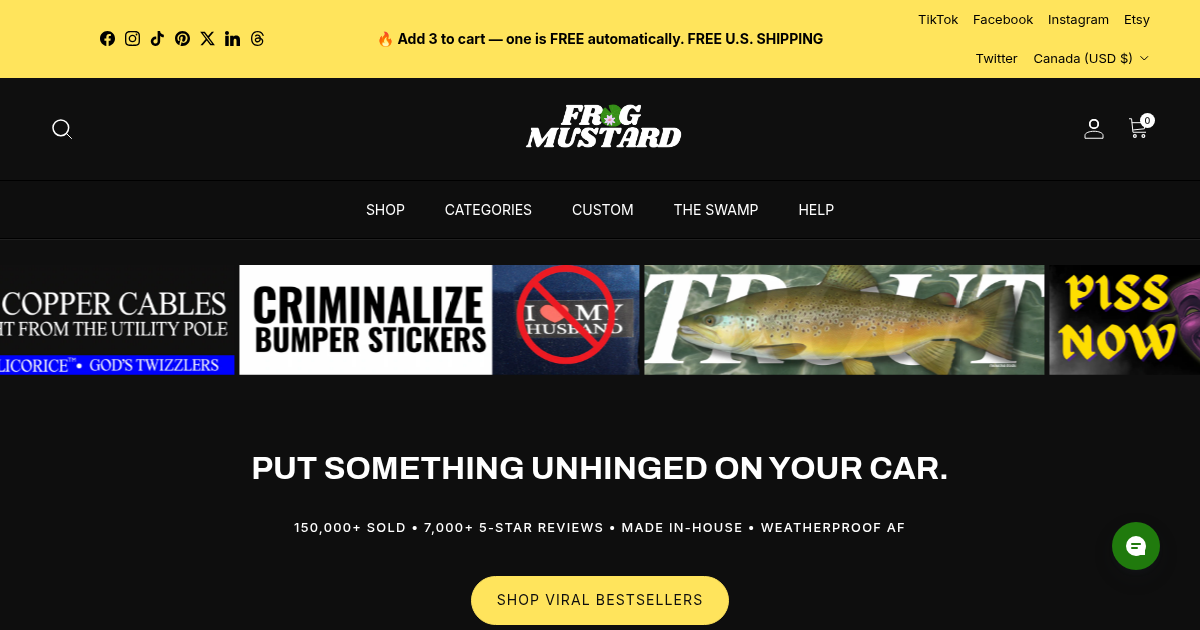 Frog Mustard Stickers