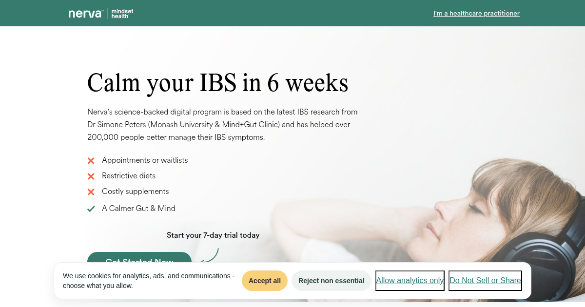 Nerva: IBS & Gut Directed Hypnotherapy logo