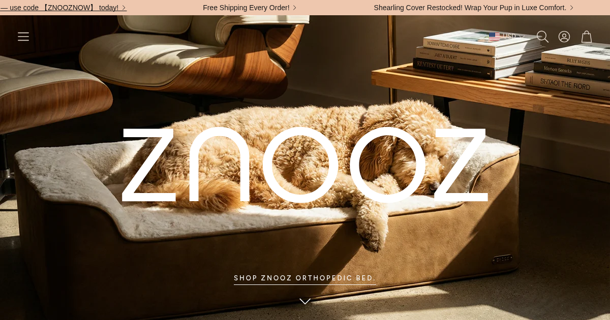 ZNOOZ Orthopedic Dog Bed