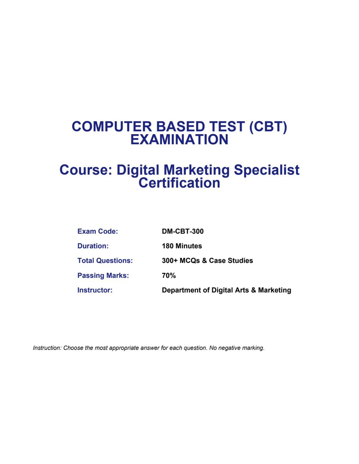 Page 1 of Digital Marketing Notes CU