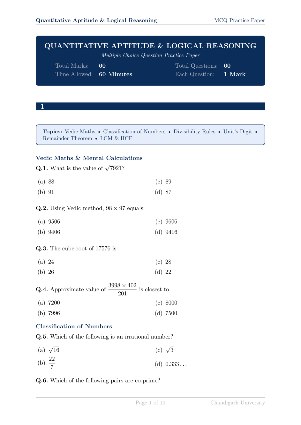 Page 1 of MCQ APTITUDE