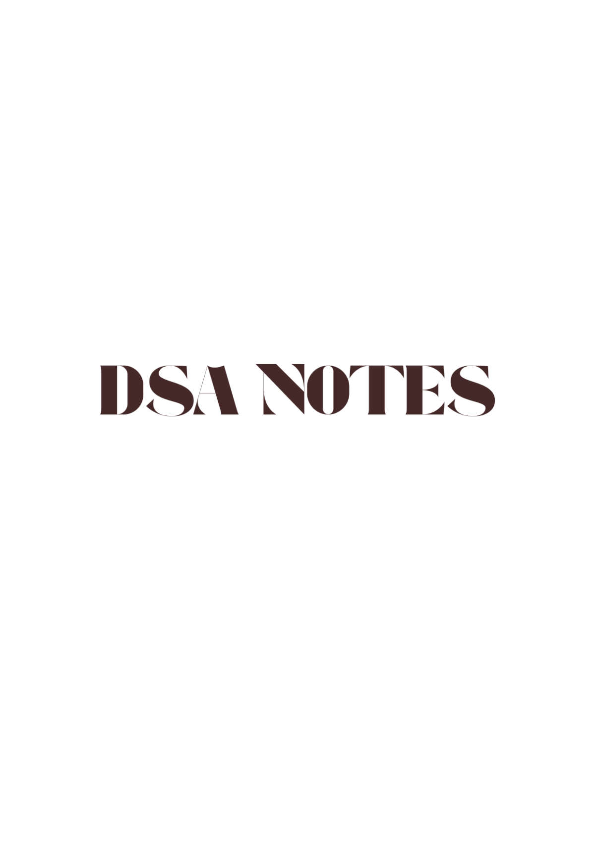 Page 1 of DSA notes Handwritten