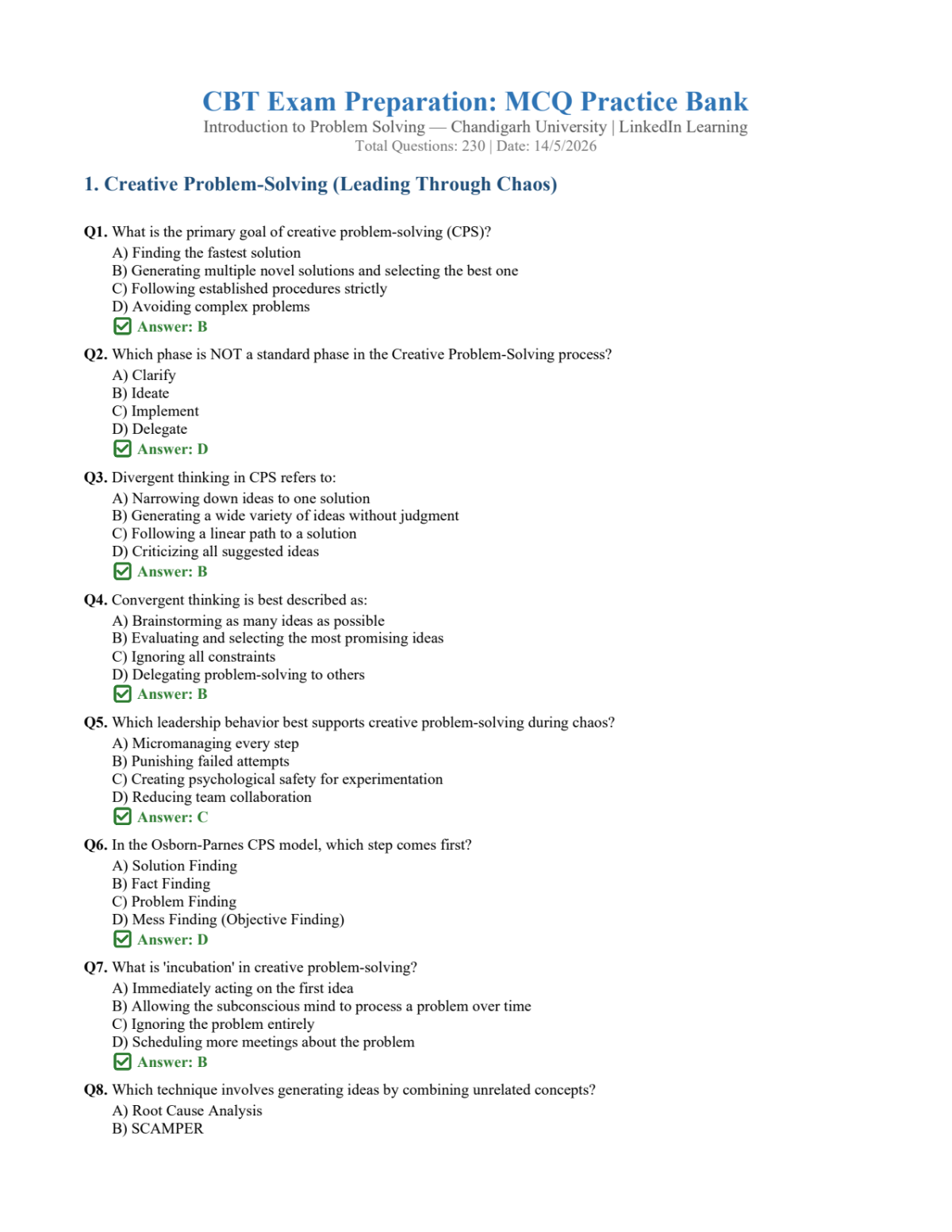 Page 1 of Intro to Problem Solving
