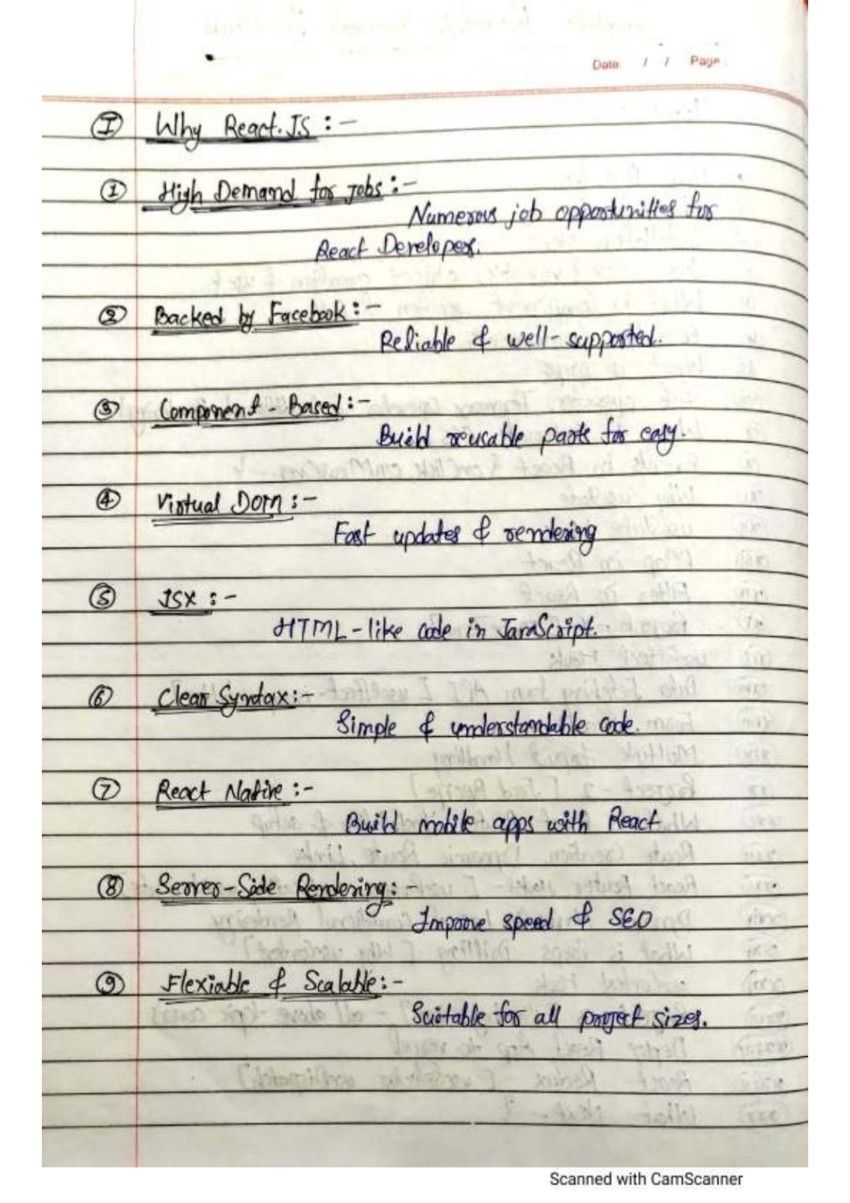 Page 2 of Complete React Js Notes