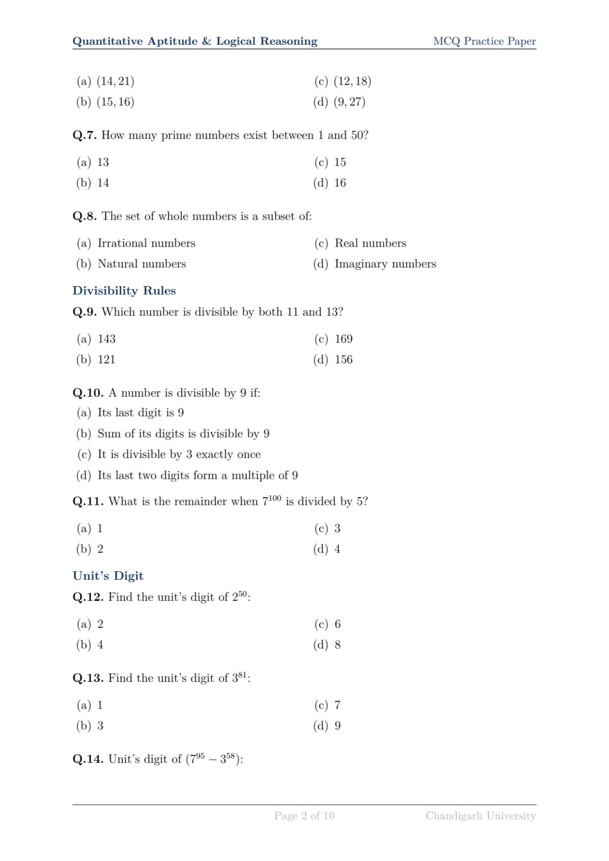 Page 2 of MCQ APTITUDE