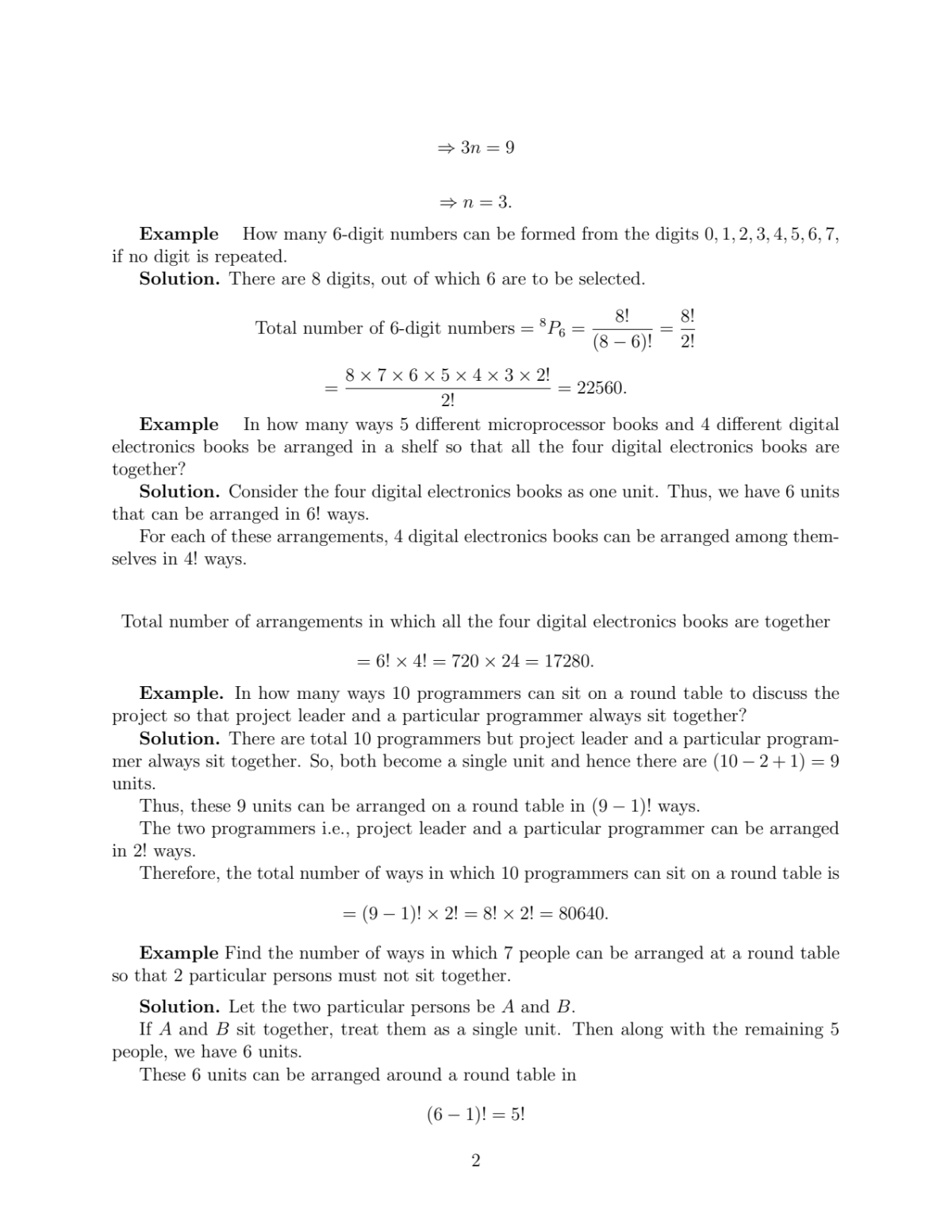 Page 2 of TUTORIAL SHEET SOLUTIONS UNIT -3