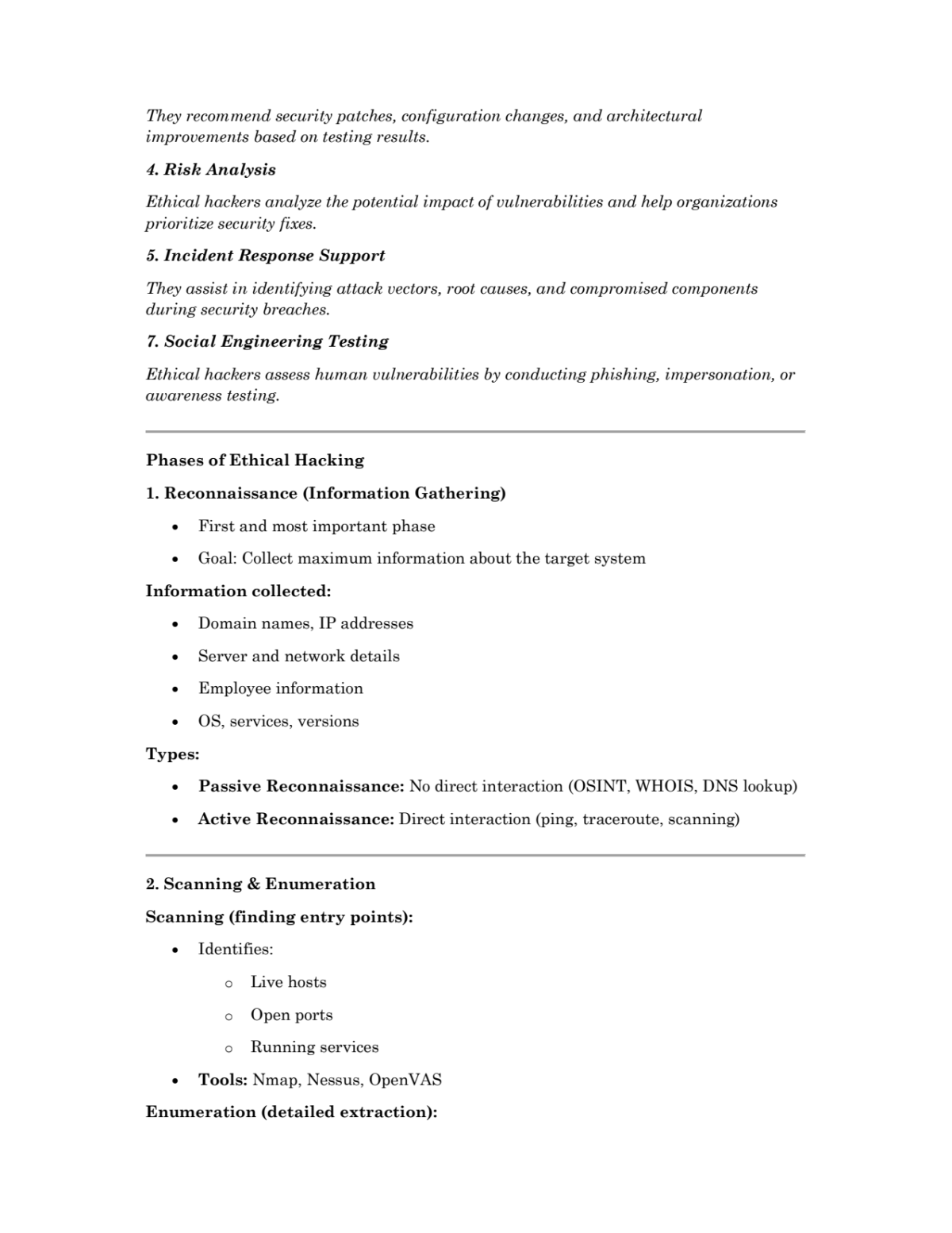 Page 2 of Unit 1 - Ethical Hacking