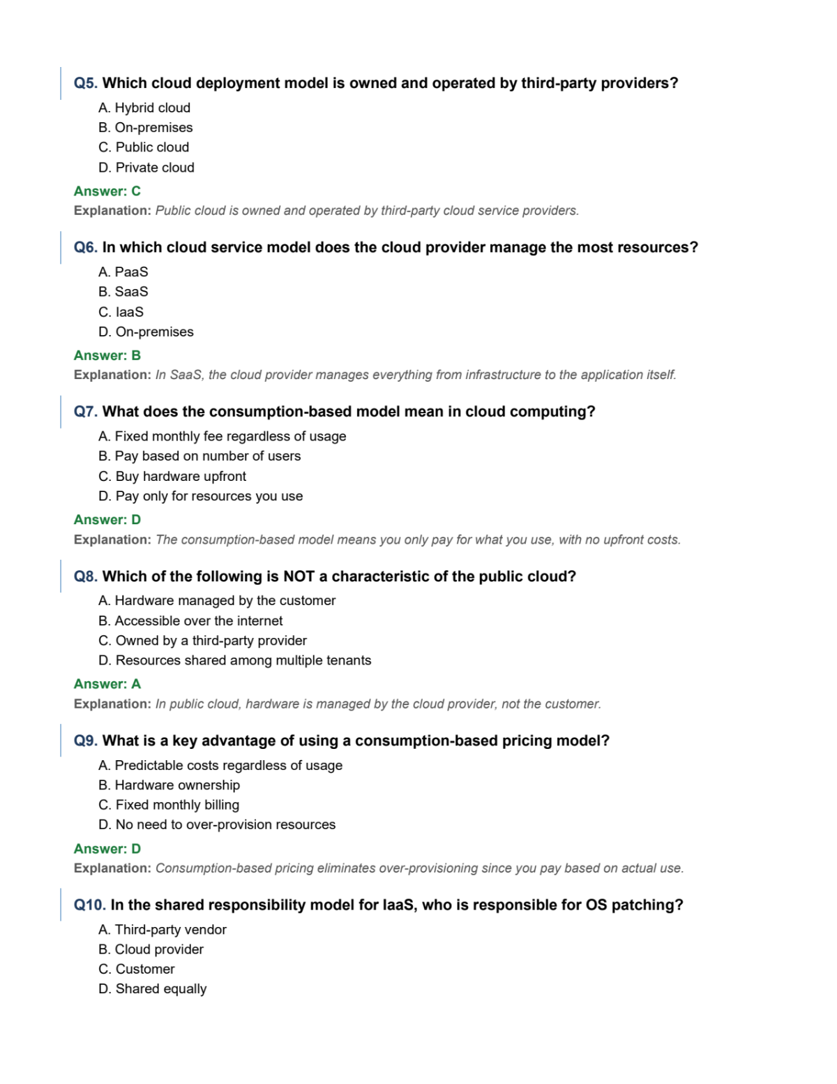 Page 2 of Intro to Cloud Infrastructure: AZ-900