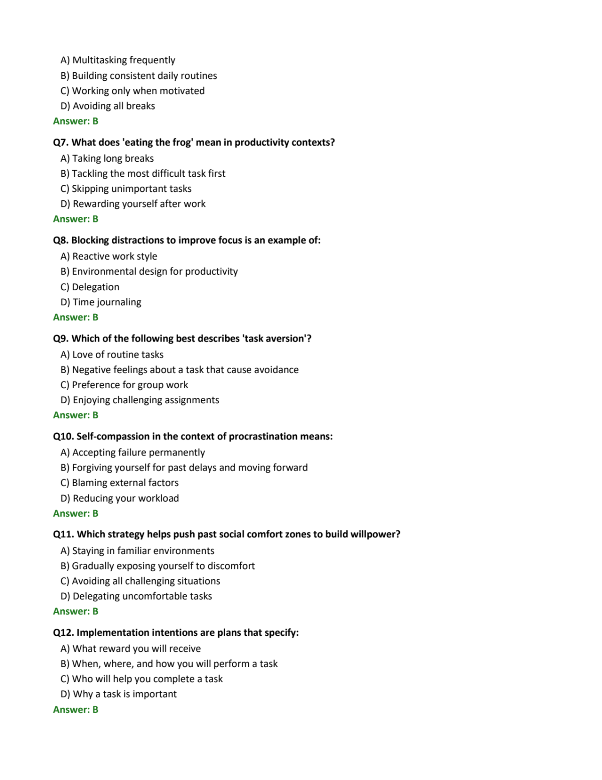 Page 2 of Time Management & Ways of Thinking | CU