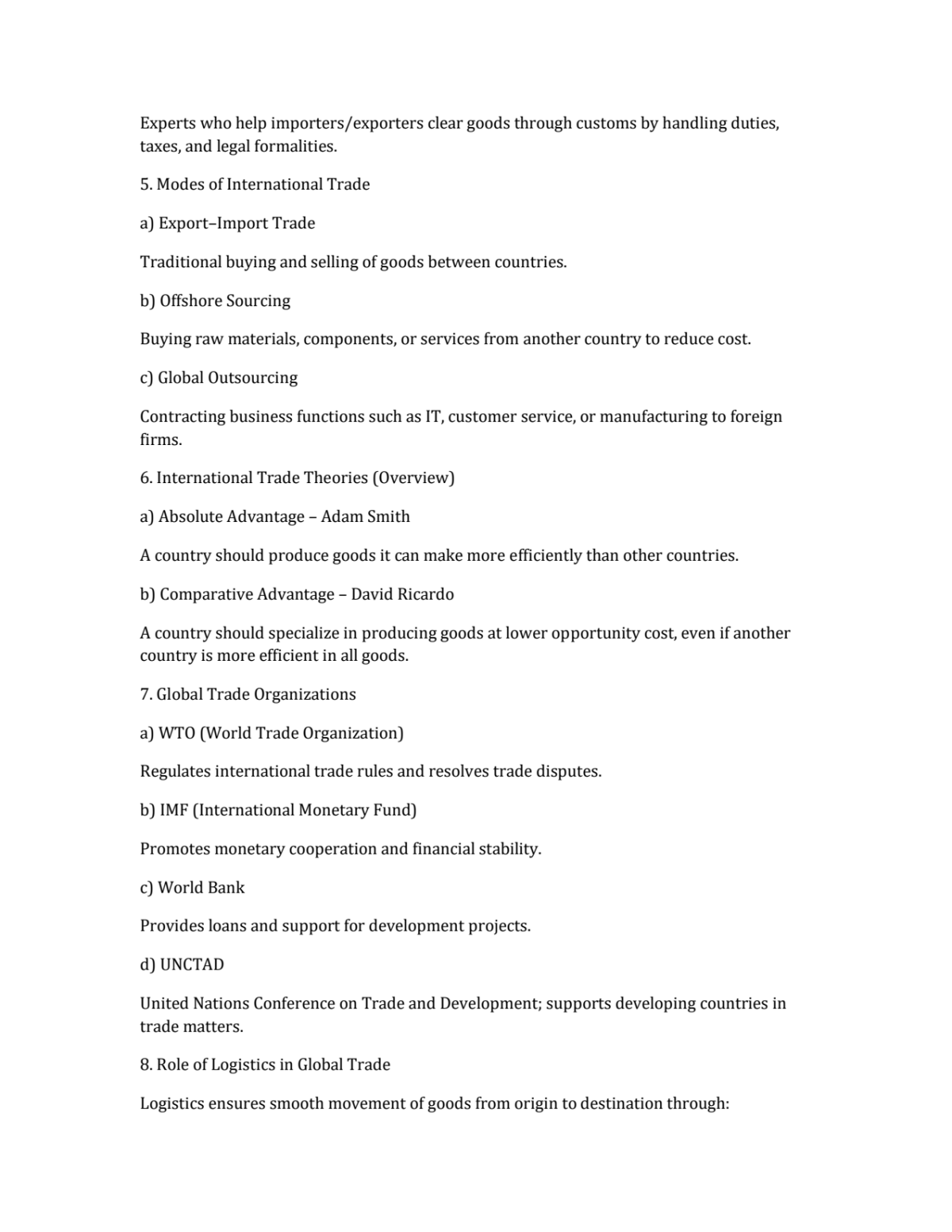 Page 2 of Global Trade Notes (All Units Combined)