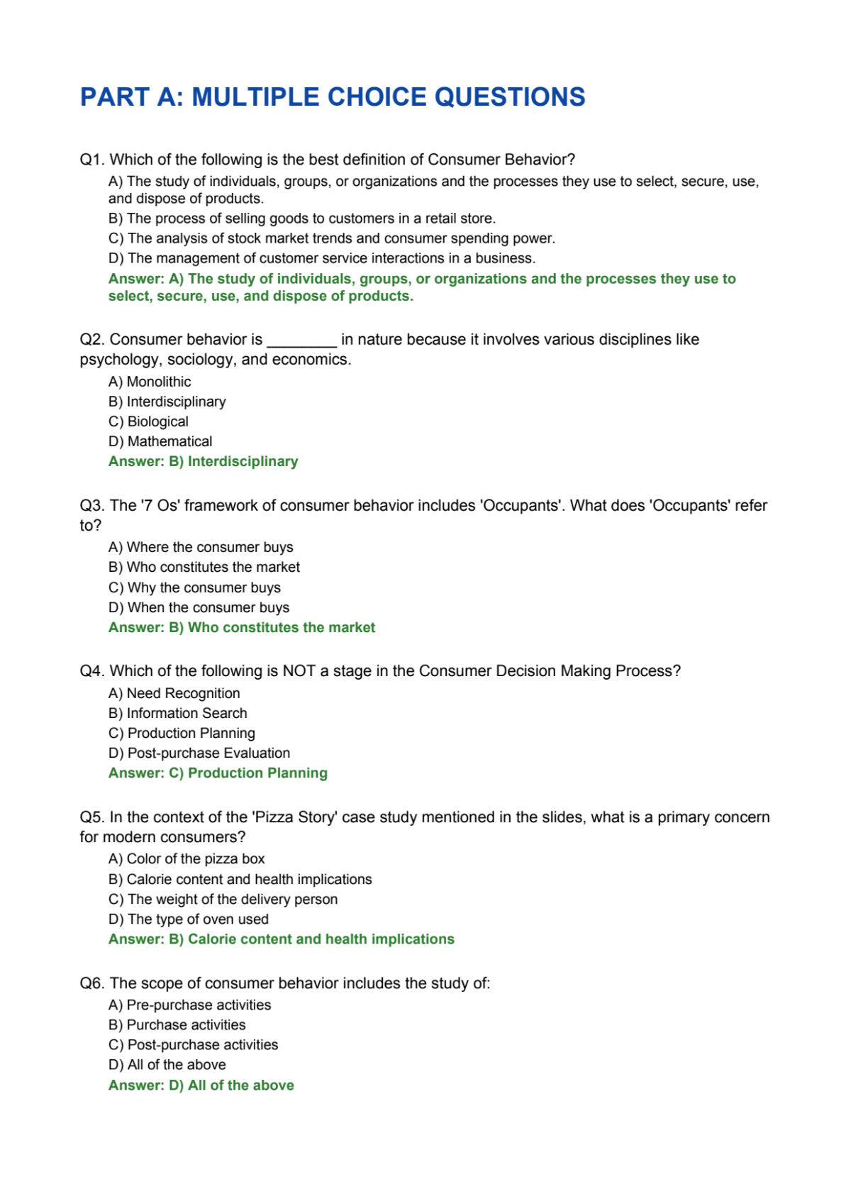 Page 2 of Consumer Behavior CU