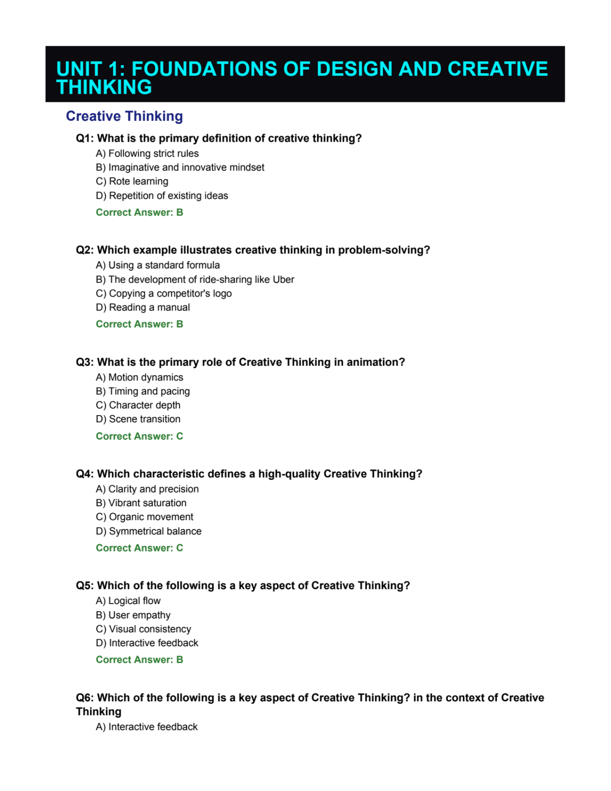 Page 2 of Animation & Graphics Design CU