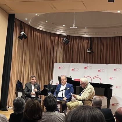 Presentación de "Spiritual wings" (Sonatas de Brahms), con Josu de Solaun y Juan Ángel Vela del Campo