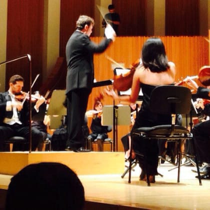 Dirigiendo la OCV en el Palau de les Arts