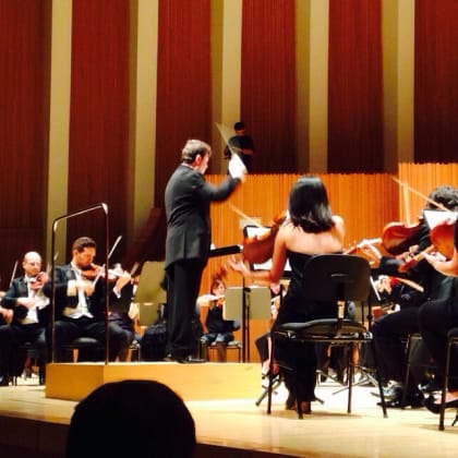 Dirigiendo la OCV en el Palau de les Arts