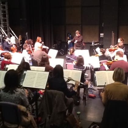 Ensayando con la Manchester Camerata