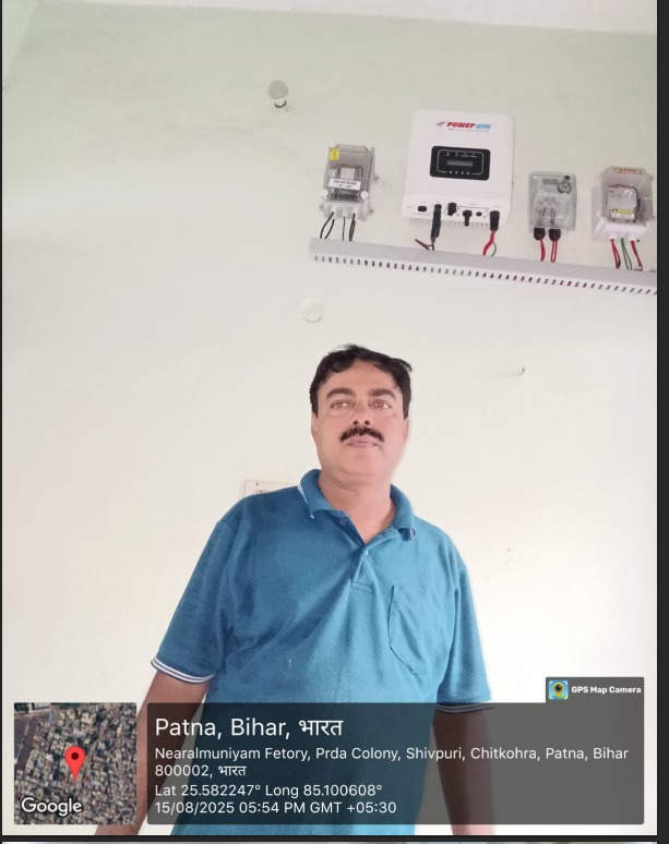 Solar installation in Chitragupt Nagar, Patna