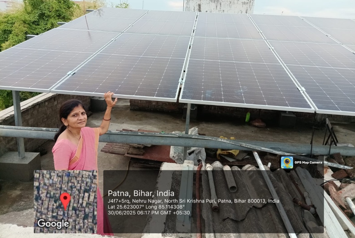 Solar installation in Sri Krishna Puri, Patna