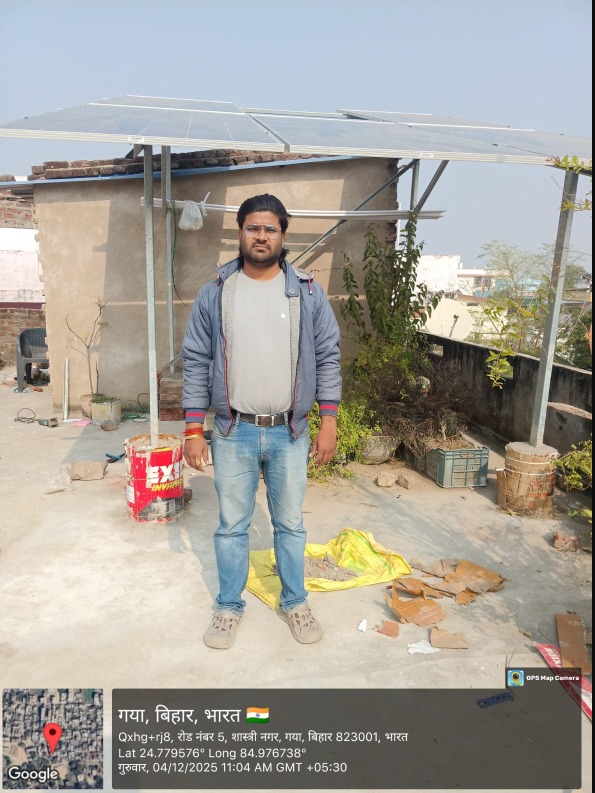 Solar installation in Shastri Nagar, Gaya