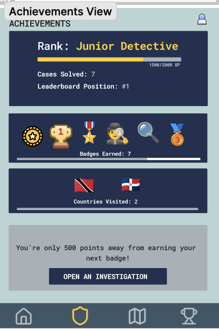 Achievements View