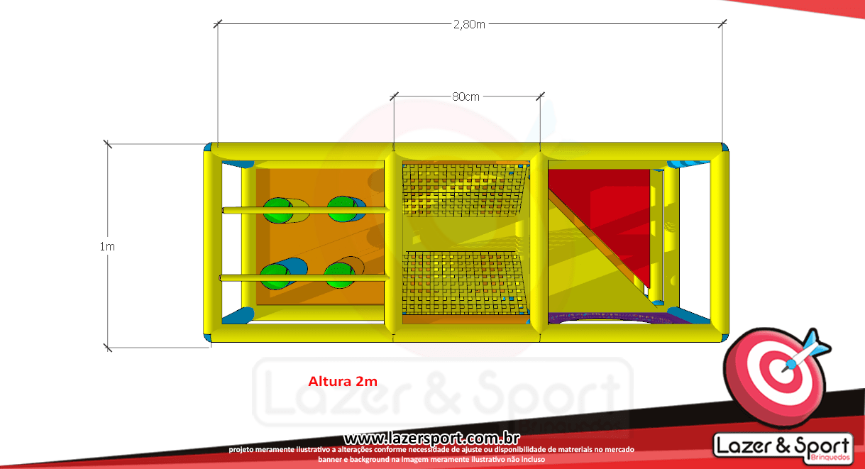 Playground Indoor Compacto com Obstáculos
