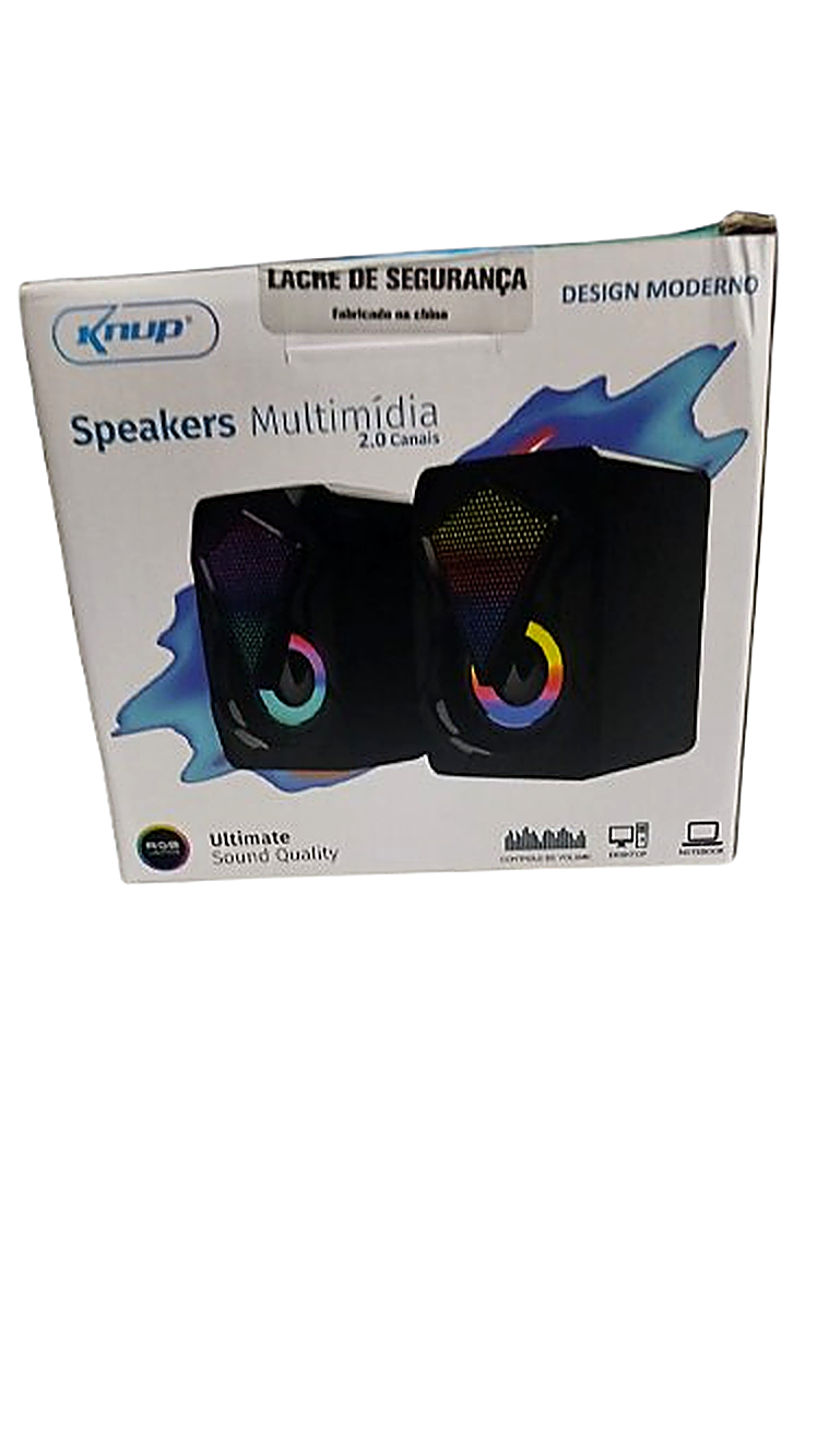 CAIXA DE SOM MULTIMÍDIA KNUP RGB PULSE 2.0