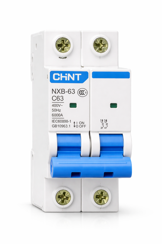 AC Circuit Breaker CHNT NXB-63 C63 (2-Pole 63A)