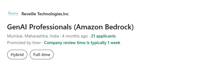 GenAI Professionals - Amazon Bedrock
