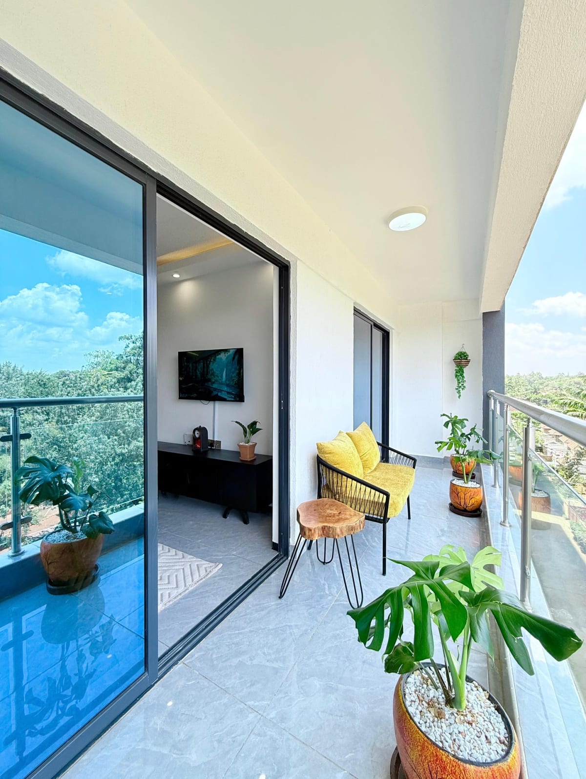 spacious balcony