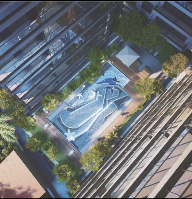 Pool overhead view