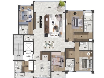 4 Bedroom All Ensuite + DSQ